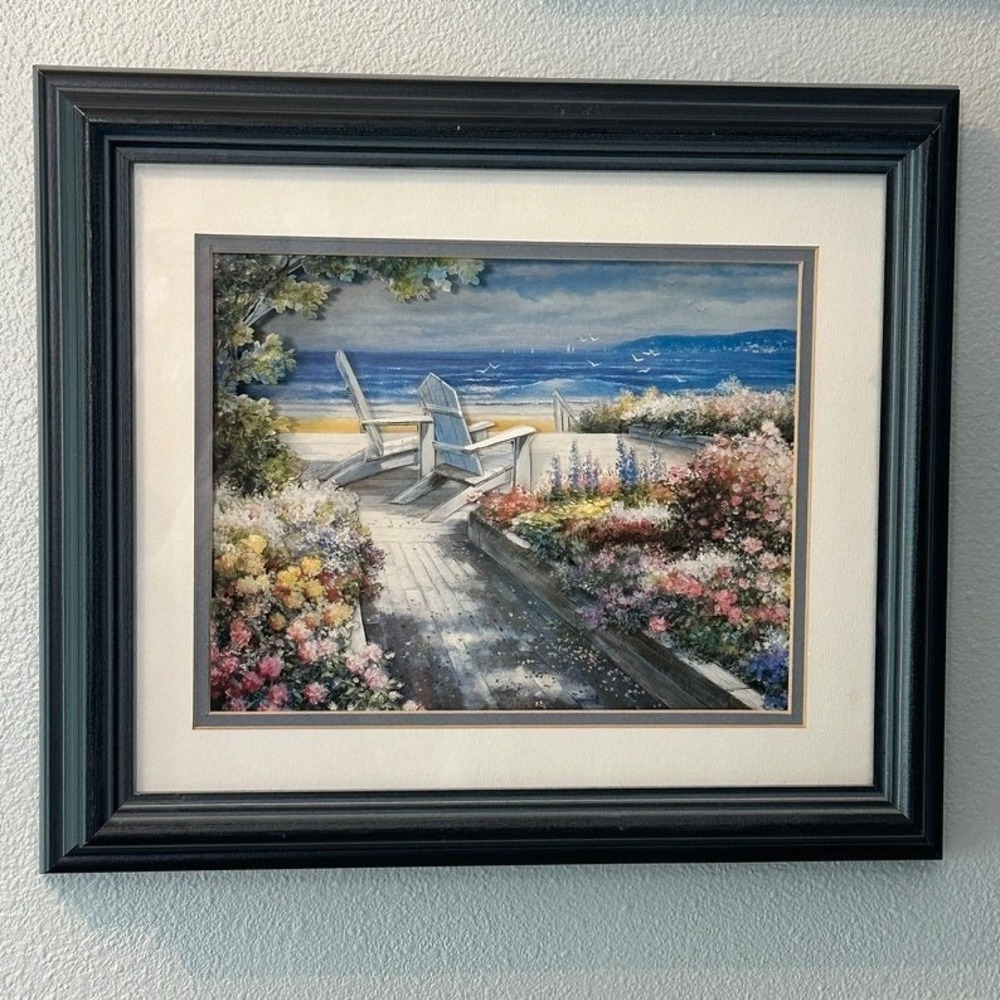Handcrafted 3D Paper Tole Coastal Wall Art Ocean Dimensional Decoupage Shadow
